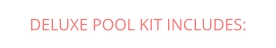 DELUXE POOL KIT INCLUDES: